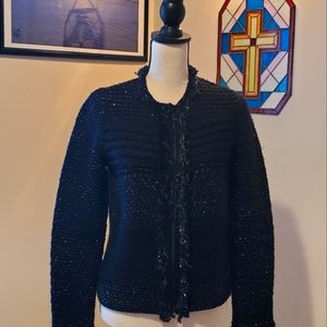 Ann Taylor Black & Silver Jacket